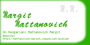 margit mattanovich business card